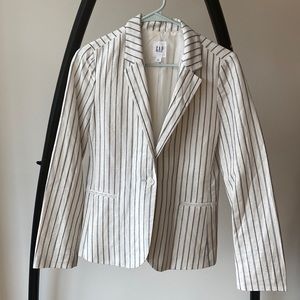 Womens GAP linen striped Blazer